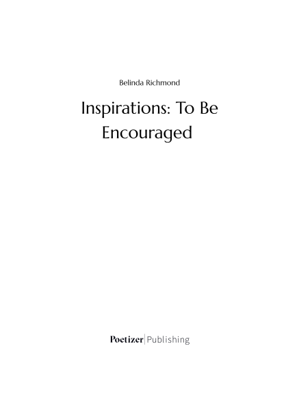 Inspirations: To Be Encouraged